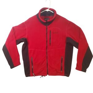 Mont-bell Lands End Polartec Windbloc Fleece Jacket Red Womens Large Made in USA